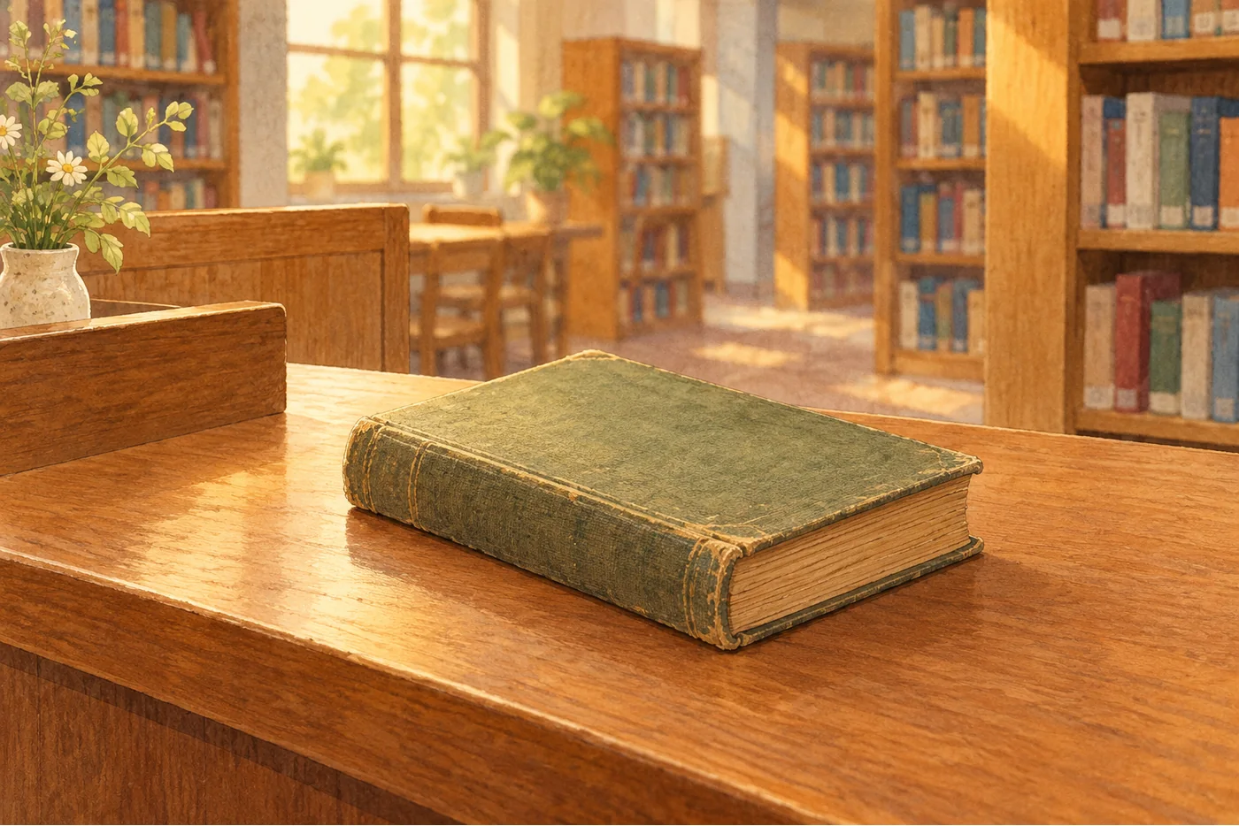 AI生成のイメージ。返却された本・人物・図書館の再現ではありません。