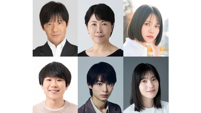 新作舞台Time moves on みどりと急須の精の公演発表で公開された出演者6人の宣材画像。